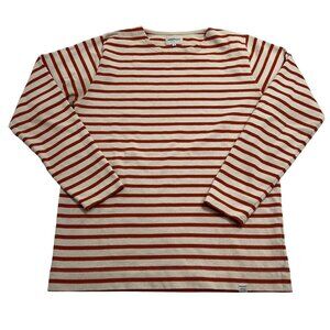 Norse Projects Igne Stripe Shirt in Ecru Orange